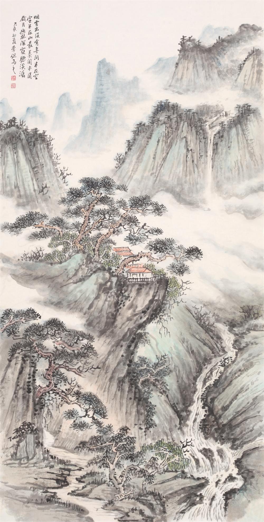 IMG_1934幽林深处听溪潺  （中国画）李侃 作(1).JPG